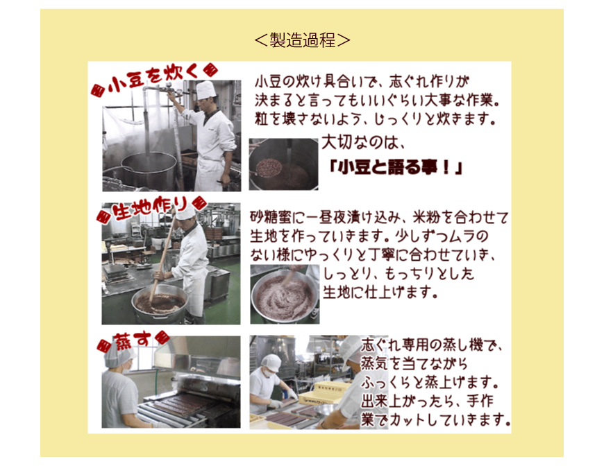 ひとくち生志ぐれ製造工程